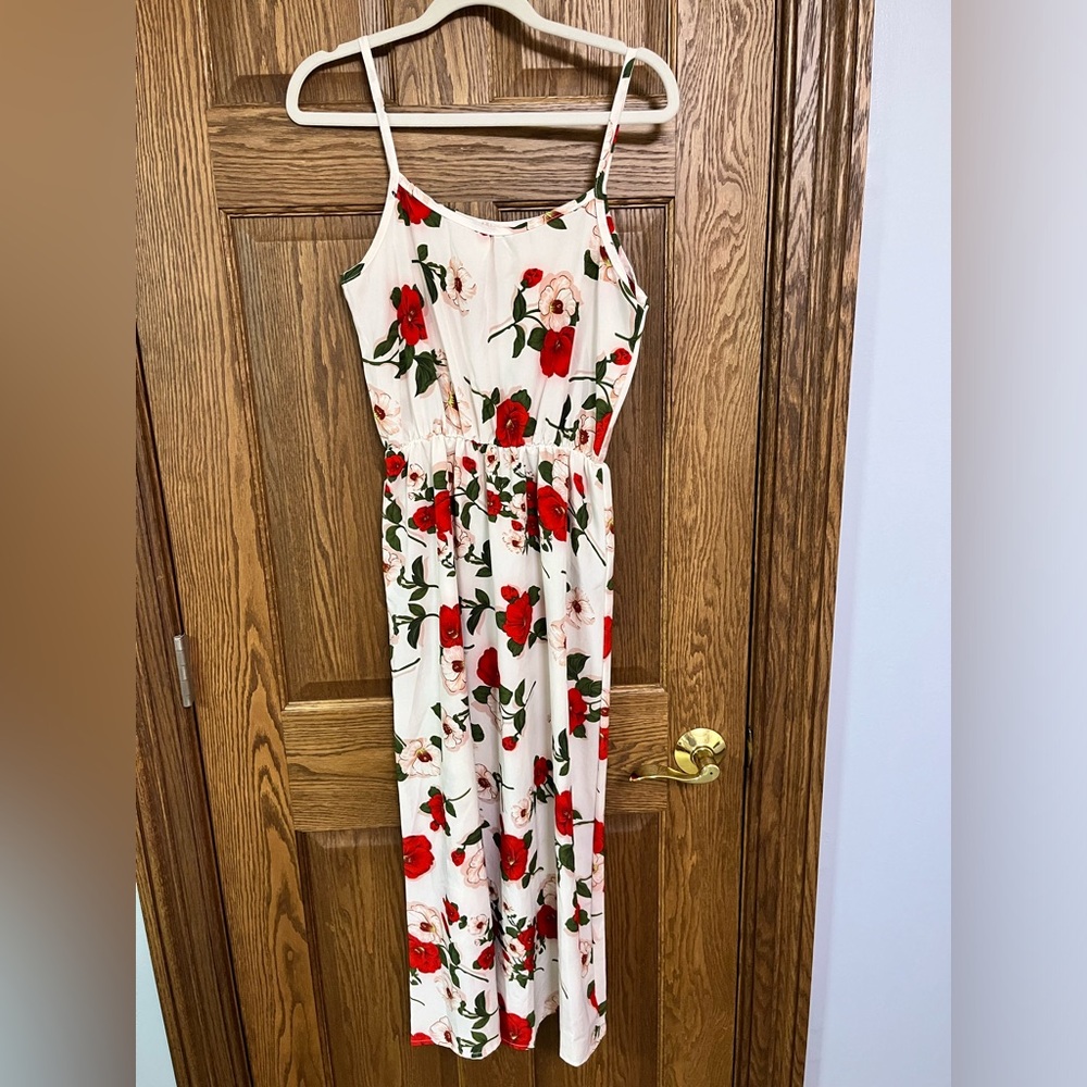 Floral Spaghetti Strap Maxi Dress
